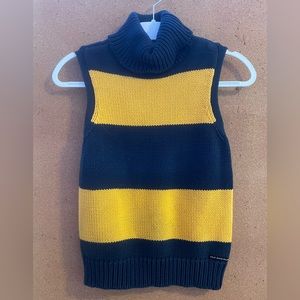 polo ralph lauren turtle neck, yellow and blue striped knit!!!